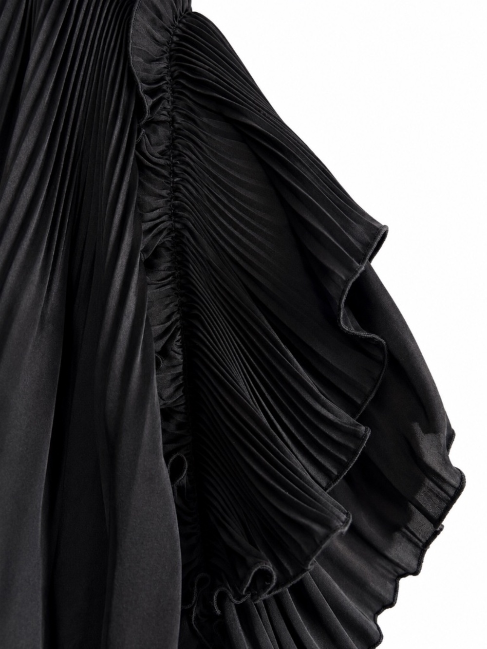 Diane von Furstenberg Black Pleated Wrap Midi Dress Cocktail Wedding Guest XL - Picture 8 of 13